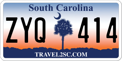 SC license plate ZYQ414