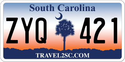 SC license plate ZYQ421