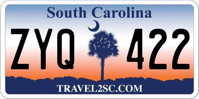 SC license plate ZYQ422