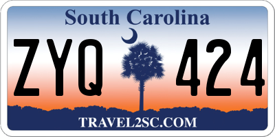SC license plate ZYQ424