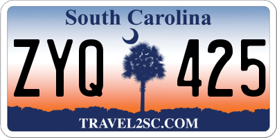 SC license plate ZYQ425