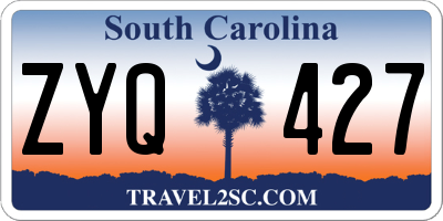 SC license plate ZYQ427