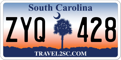 SC license plate ZYQ428