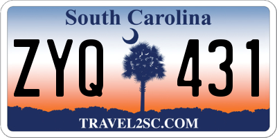 SC license plate ZYQ431