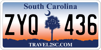 SC license plate ZYQ436