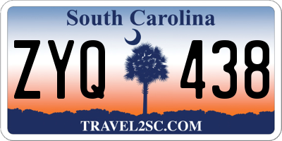 SC license plate ZYQ438