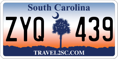 SC license plate ZYQ439
