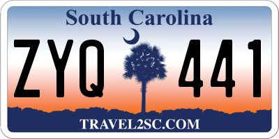 SC license plate ZYQ441