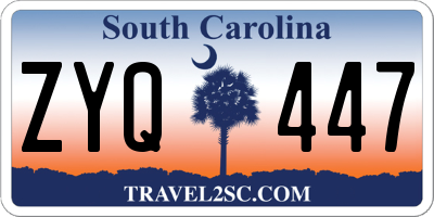 SC license plate ZYQ447