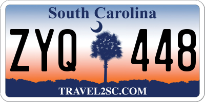 SC license plate ZYQ448