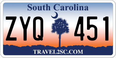 SC license plate ZYQ451