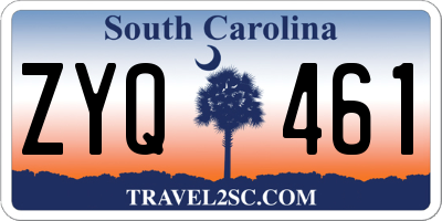 SC license plate ZYQ461
