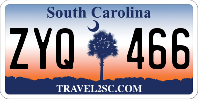 SC license plate ZYQ466