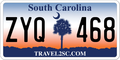 SC license plate ZYQ468
