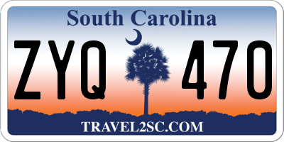 SC license plate ZYQ470