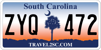SC license plate ZYQ472