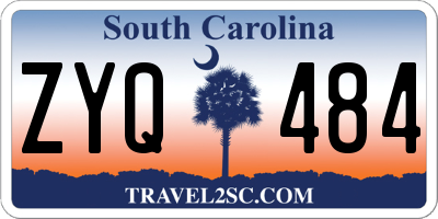 SC license plate ZYQ484