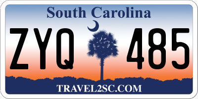 SC license plate ZYQ485