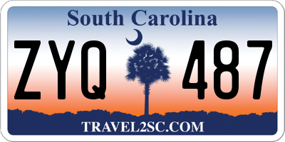 SC license plate ZYQ487