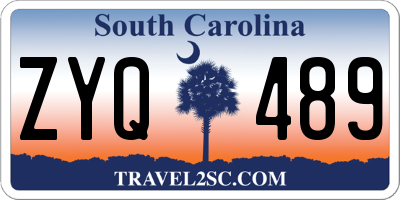 SC license plate ZYQ489