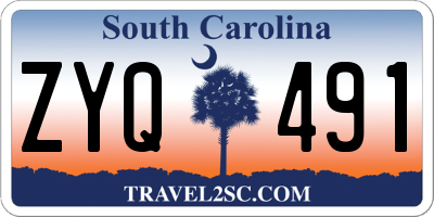 SC license plate ZYQ491