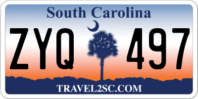 SC license plate ZYQ497