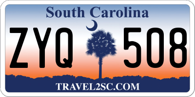 SC license plate ZYQ508