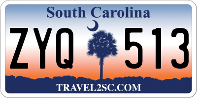 SC license plate ZYQ513