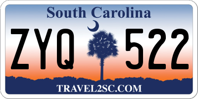 SC license plate ZYQ522