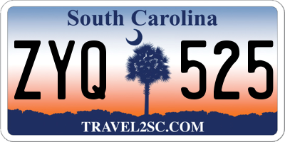 SC license plate ZYQ525