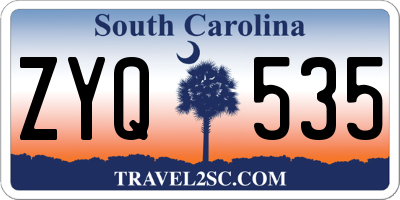 SC license plate ZYQ535