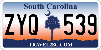 SC license plate ZYQ539