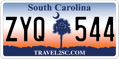 SC license plate ZYQ544