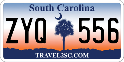 SC license plate ZYQ556