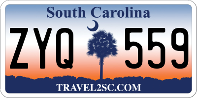 SC license plate ZYQ559