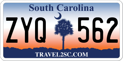 SC license plate ZYQ562
