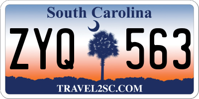 SC license plate ZYQ563
