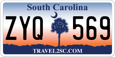 SC license plate ZYQ569