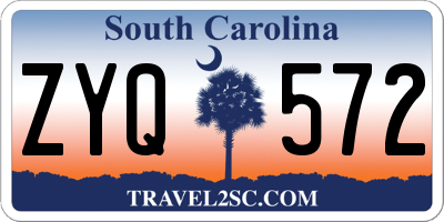 SC license plate ZYQ572