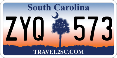 SC license plate ZYQ573