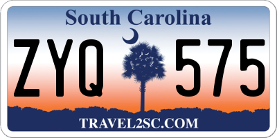 SC license plate ZYQ575