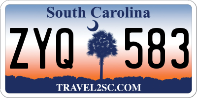 SC license plate ZYQ583