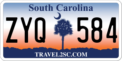 SC license plate ZYQ584