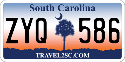 SC license plate ZYQ586