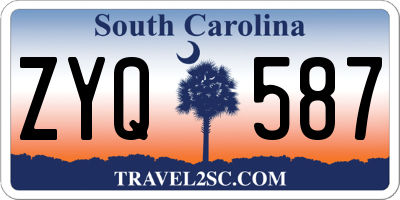 SC license plate ZYQ587