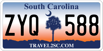 SC license plate ZYQ588