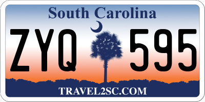 SC license plate ZYQ595