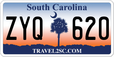SC license plate ZYQ620