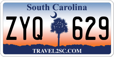 SC license plate ZYQ629