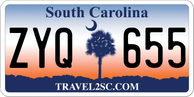 SC license plate ZYQ655